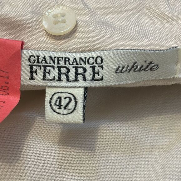 GIANFRANCO FERRE women’s double breasted jacket size 42 missing belt - Picture 9 of 15